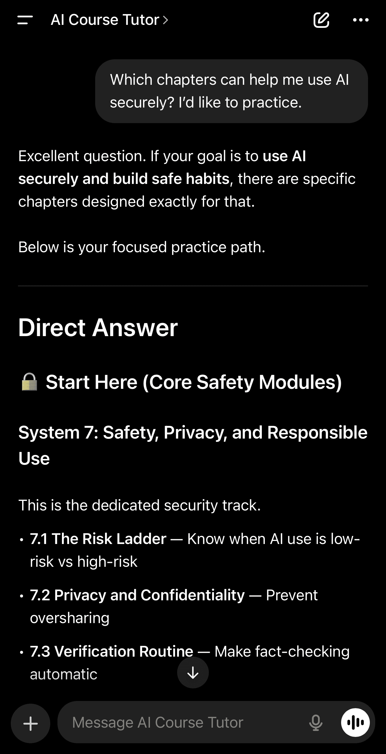 The safety and privacy module