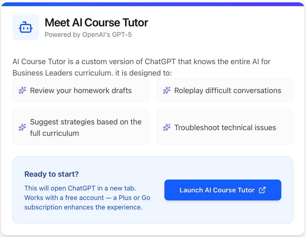 The AI Course Tutor